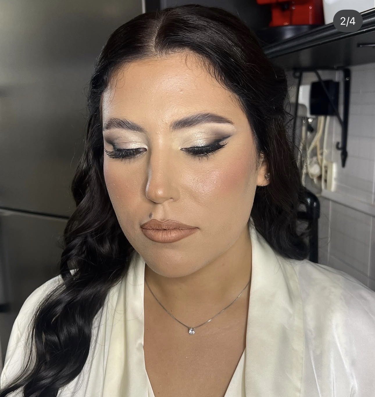 Trucco sposa luminoso, smokey morbido — make-up Napoli